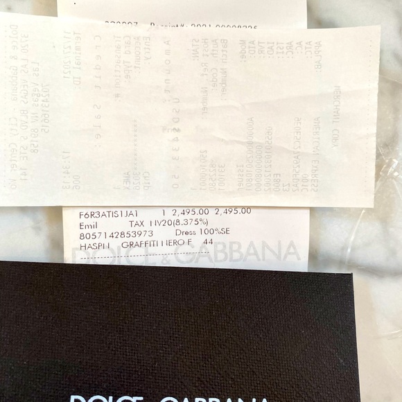 Dolce and Gabanna graffiti silk dress. Worn 1 time a couple of hours. - Picture 8 of 8